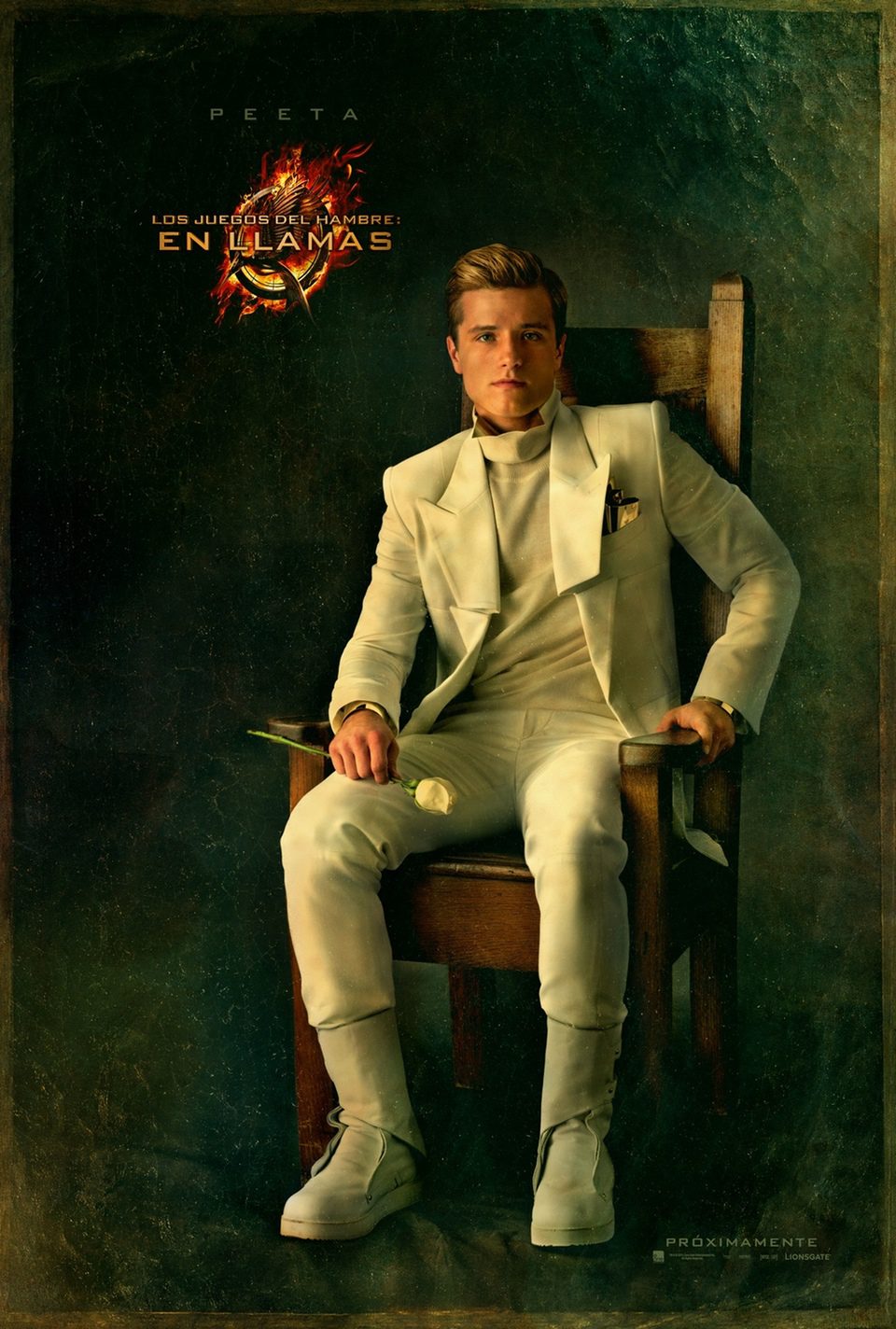 Retrato de Peeta Mellark en 'Los Juegos del Hambre: En llamas'