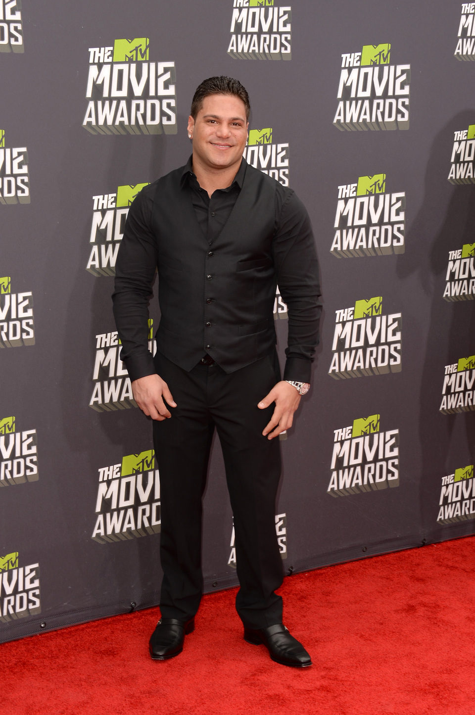 Ronnie Ortiz-Magro en la alfombra roja de la entrega de los MTV Movie Awards 2013