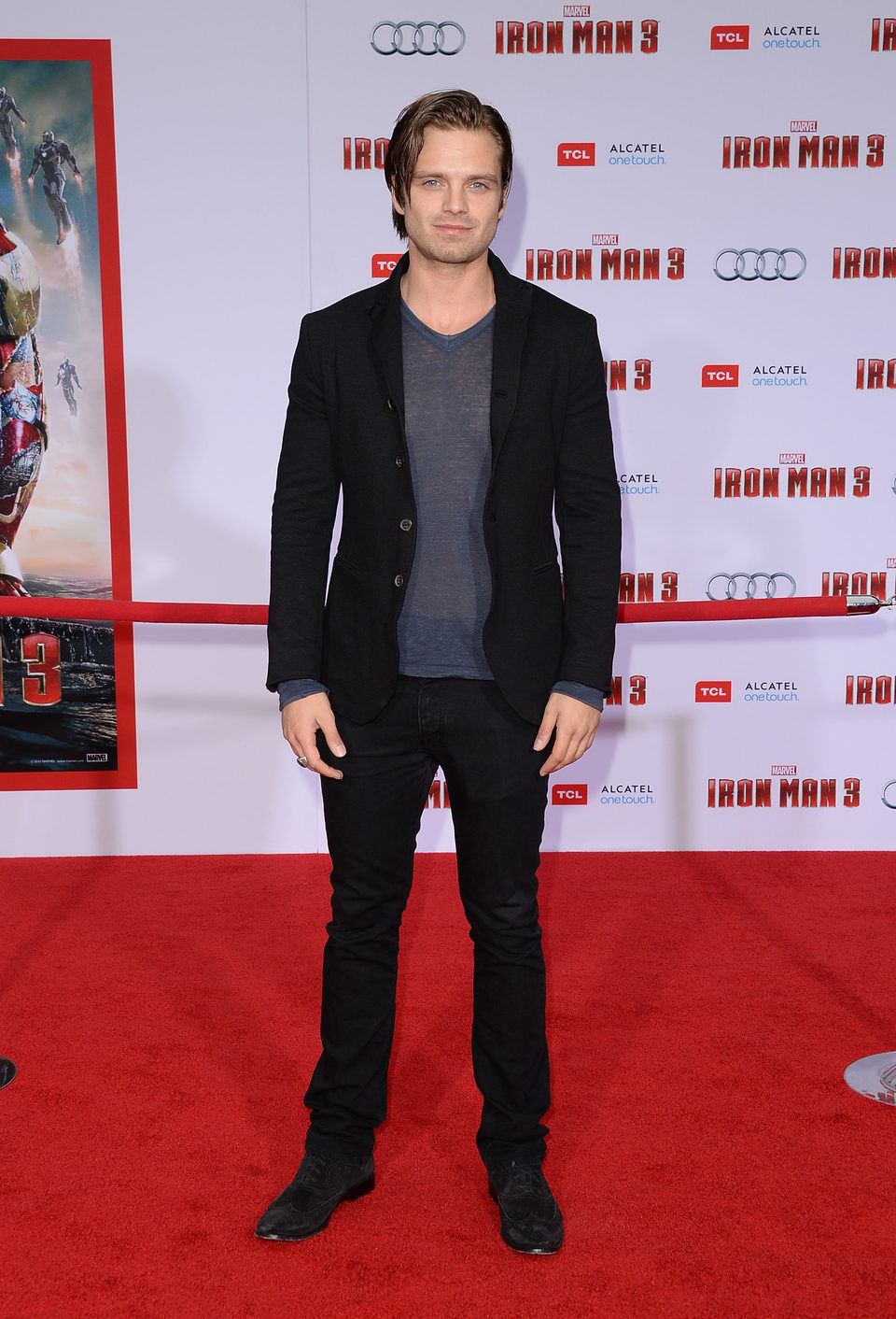 Sebastian Stan en el estreno mundial de 'Iron Man 3' en Los Ángeles