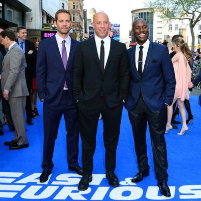 Paul Walker, Vin Diesel y Tyrese Gibson en la premiere mundial de 'Fast & Furious 6' en Londres