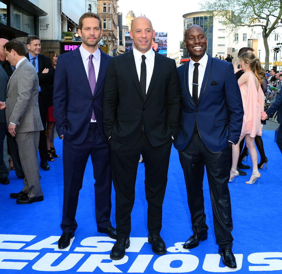 Paul Walker, Vin Diesel y Tyrese Gibson en la premiere mundial de 'Fast & Furious 6' en Londres