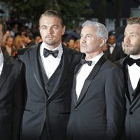 Tobey Maguire, Leonardo DiCaprio, Baz Luhrmann y Joel Edgerton en la fiesta inaugural del Festival de Cannes 2013