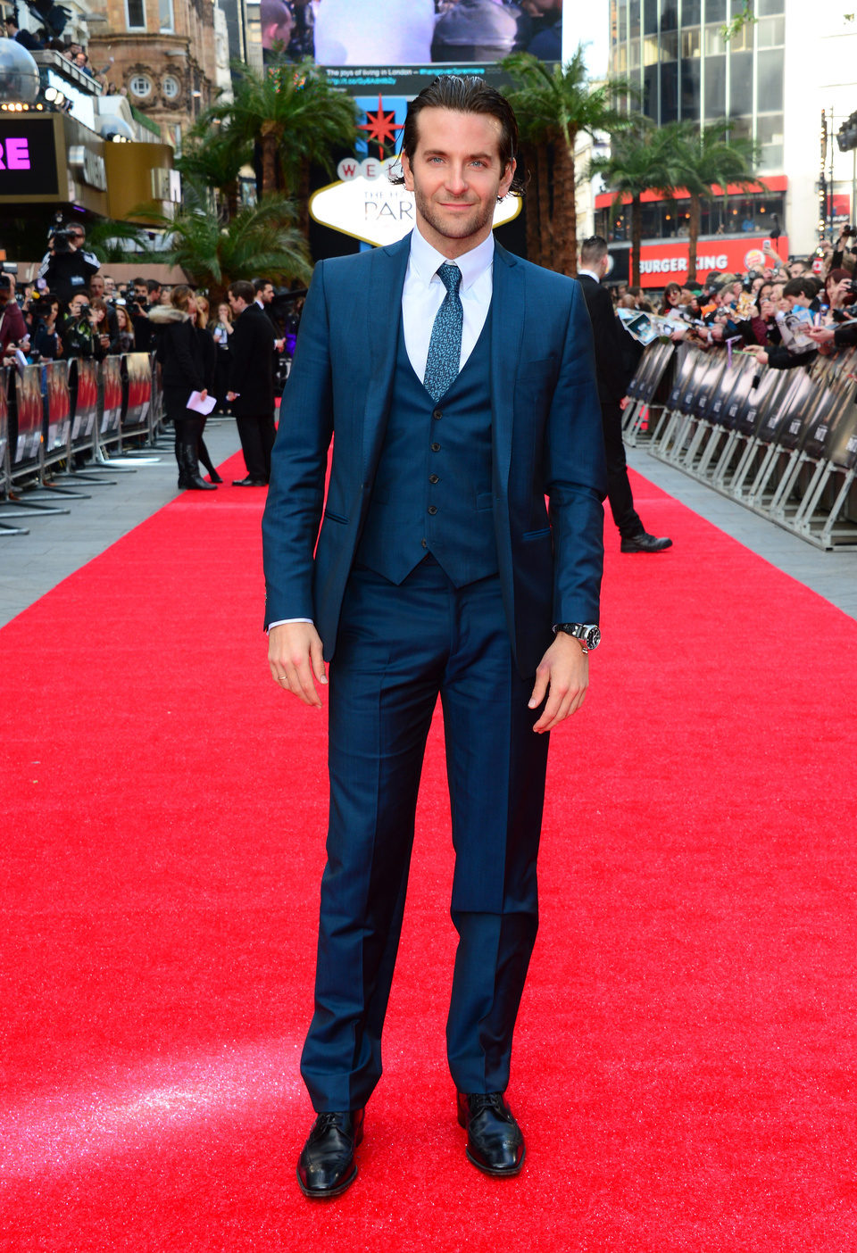 Bradley Cooper en la premiere de 'R3sacón' en Londres.