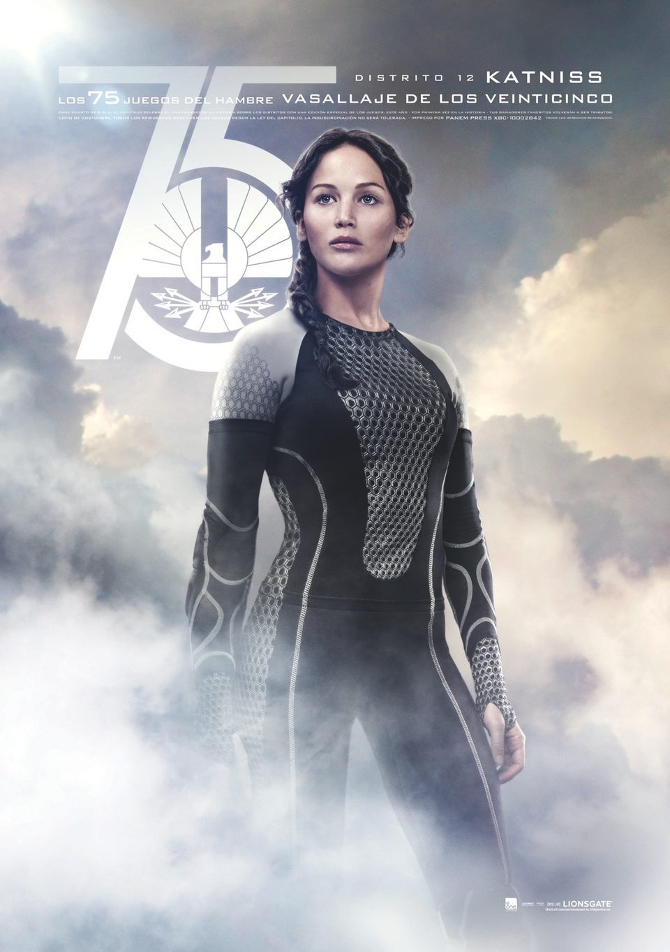 Póster español de Katniss para 'Los Juegos del Hambre: En llamas'