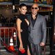 Vin Diesel y su esposa en la premiere mundial de 'Riddick' en Los Angeles