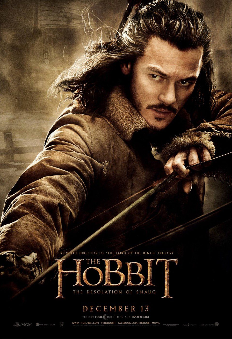 Póster de Luke Evans en 'El Hobbit: La desolación de Smaug'