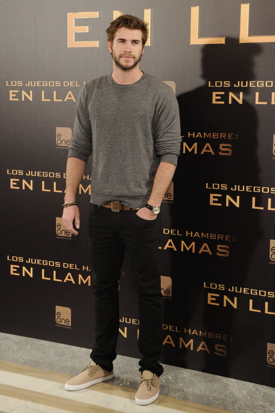 Liam Hemsworth en la presentación de 'Los Juegos del Hambre: En llamas' en Madrid