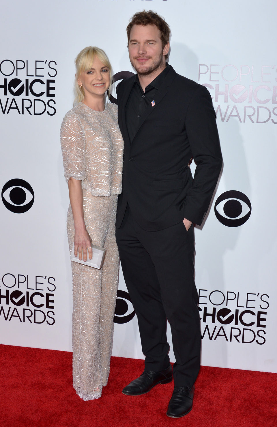 Anna Faris y Chris Pratt en los People's Choice Awards 2014