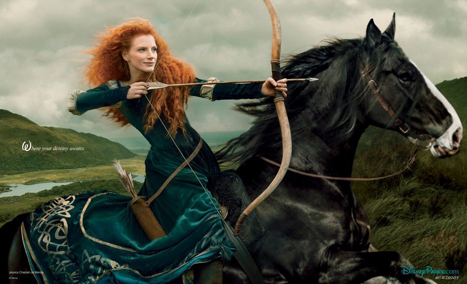 Jessica Chastain como Merida de 'Brave (Indomable)'