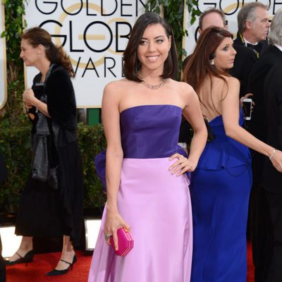 Aubrey Plaza en los Globos de Oro 2014