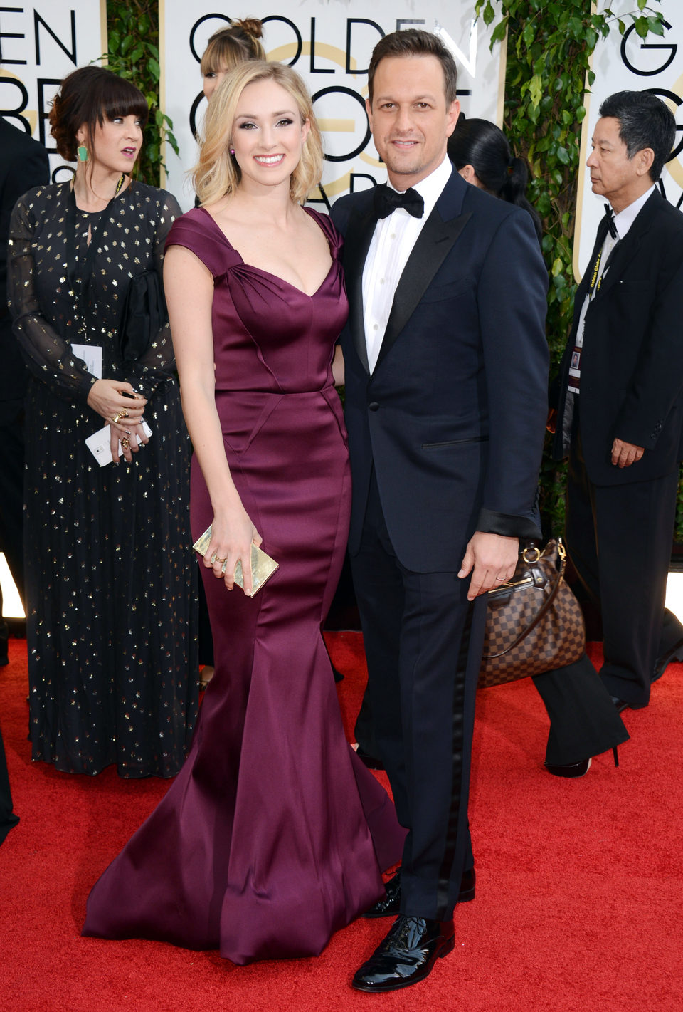 Josh Charles y Sophie Flack en los Globos de Oro 2014