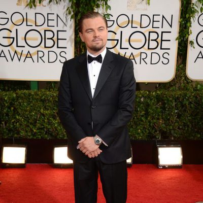 Leonardo DiCaprio en la alfombra roja de los Globos de Oro 2014