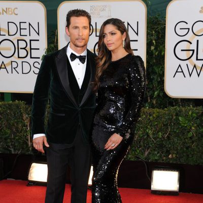 Matthew McConaughey y Camila Alves en los Globos de Oro 2014