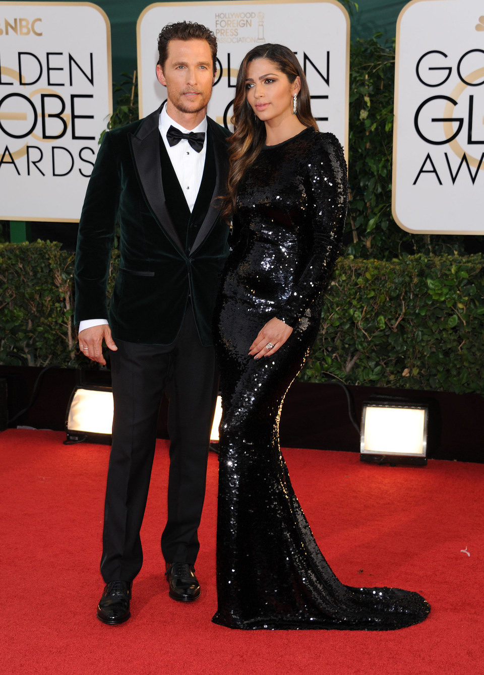 Matthew McConaughey y Camila Alves en los Globos de Oro 2014