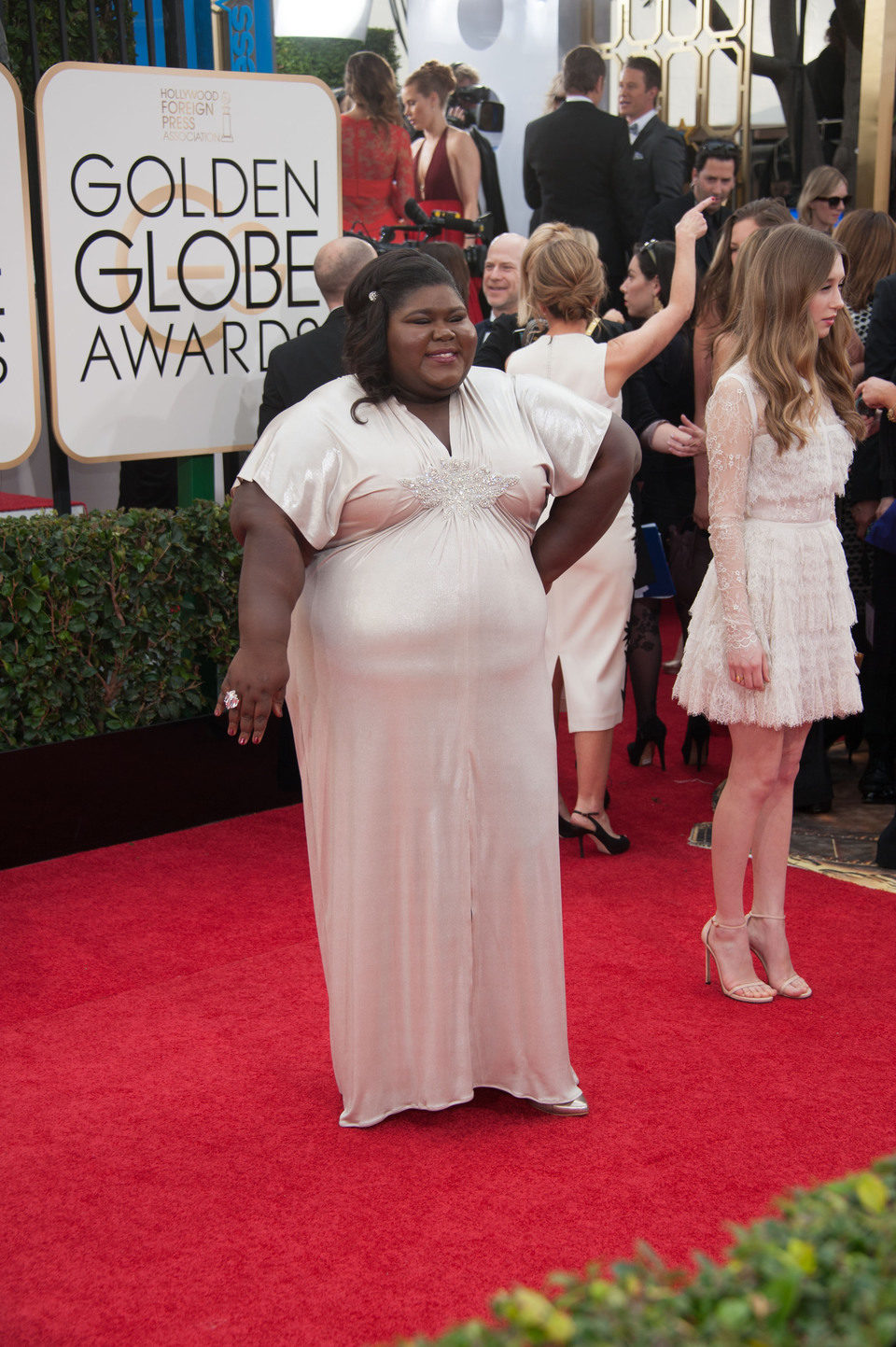 Gabourey Sidibe en los Globos de Oro 2014