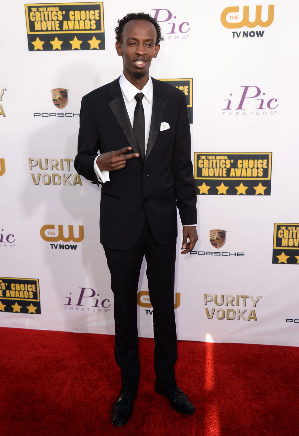 Barkhad Abdi a su llegada a la gala de los Critics' Choice Movie Awards 2014