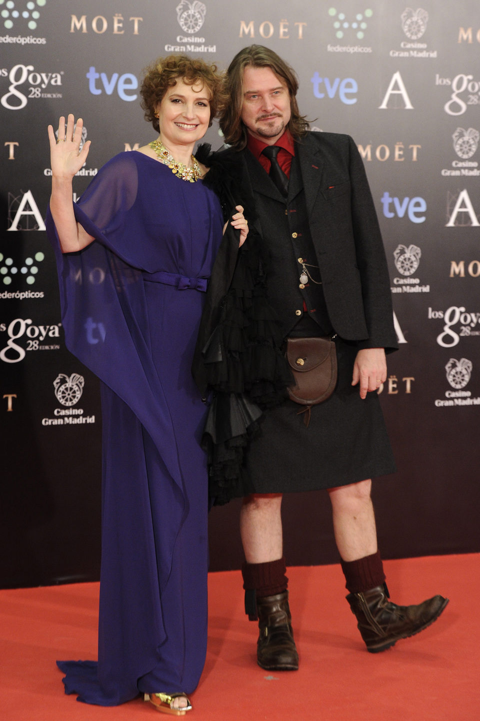 Scott Cleverdon y Assumpta Serna en los Goya 2014