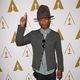 Pharrell Williams en el almuerzo a los nominados a los Premios Oscar 2014