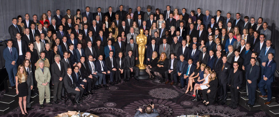 Foto de grupo del almuerzo de los nominados a los Premios Oscar 2014