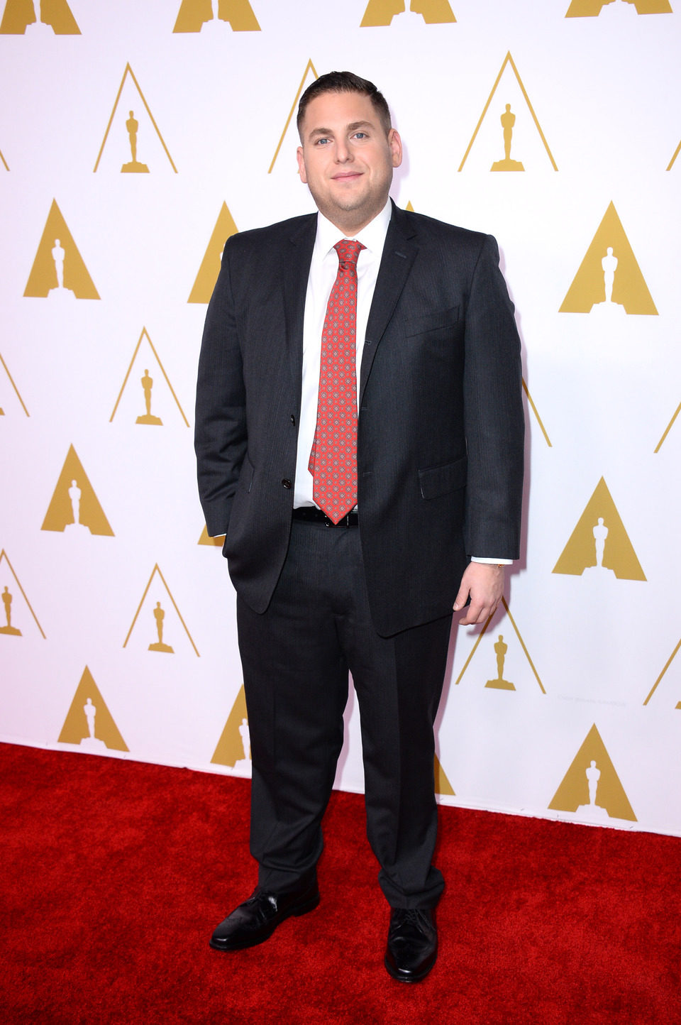 Jonah Hill en el almuerzo de los nominados a los Premios Oscar 2014