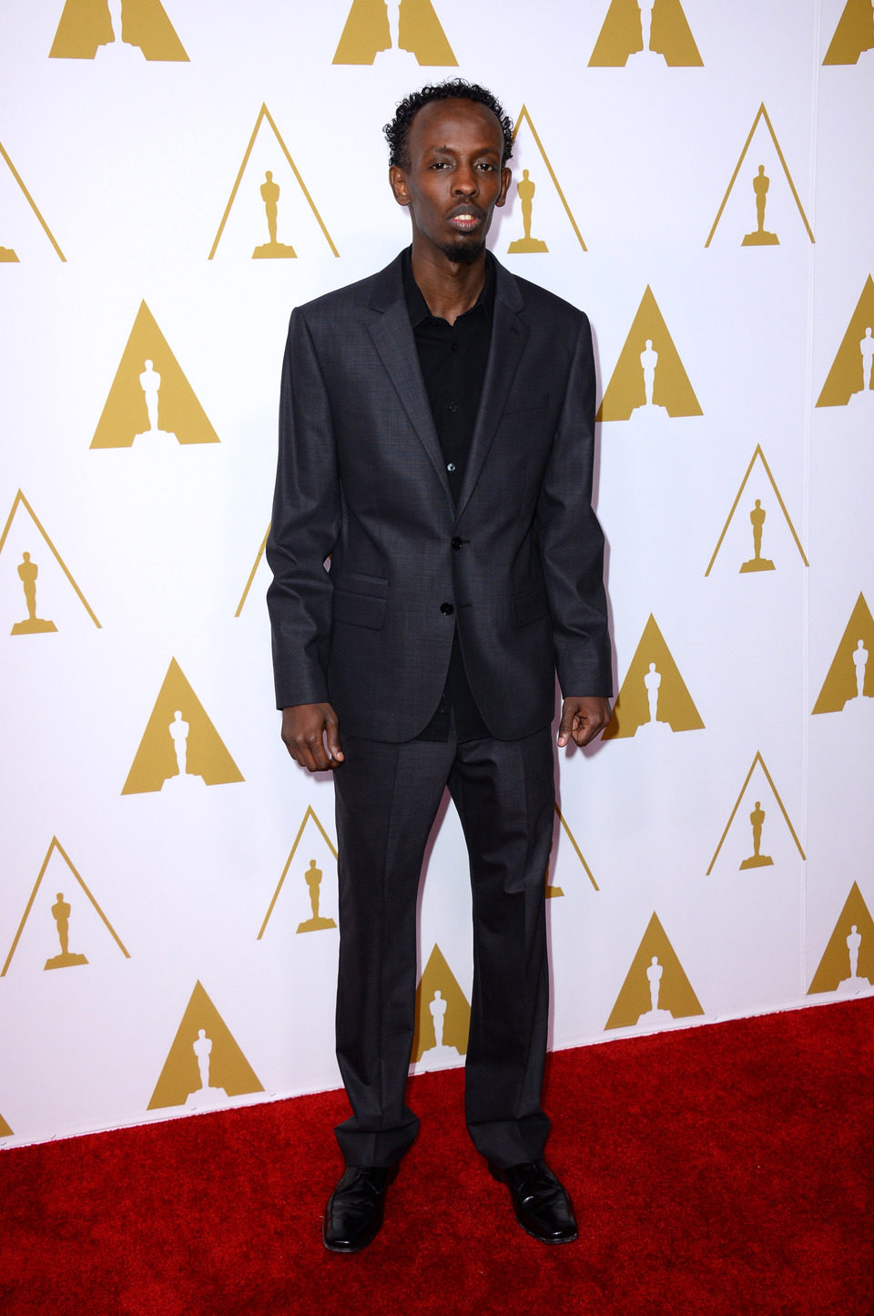 Barkhad Abdi en el almuerzo de los nominados a los Premios Oscar 2014