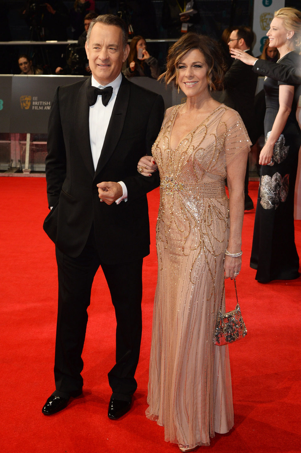 Tom Hanks en la alfombra roja de los BAFTA 2014