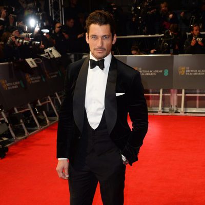 David Gandy en los Premios BAFTA 2014