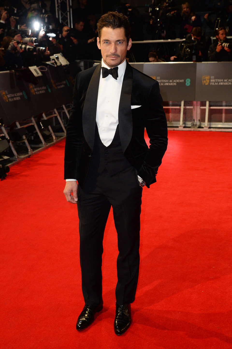 David Gandy en los Premios BAFTA 2014