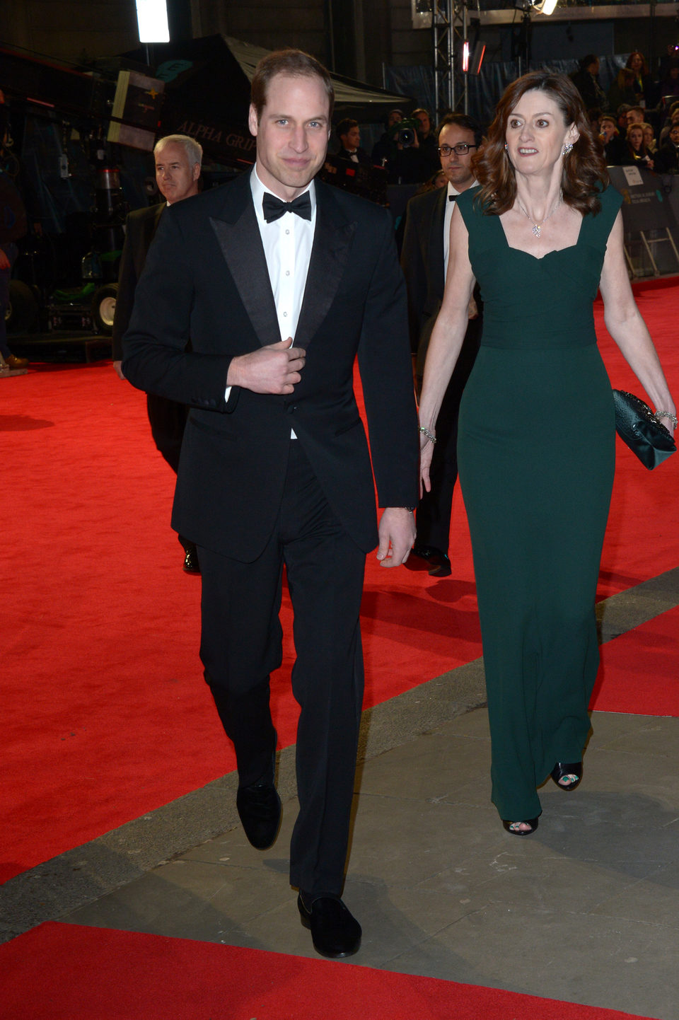 El Príncipe Guillermo en la alfombra roja de los BAFTA 2014