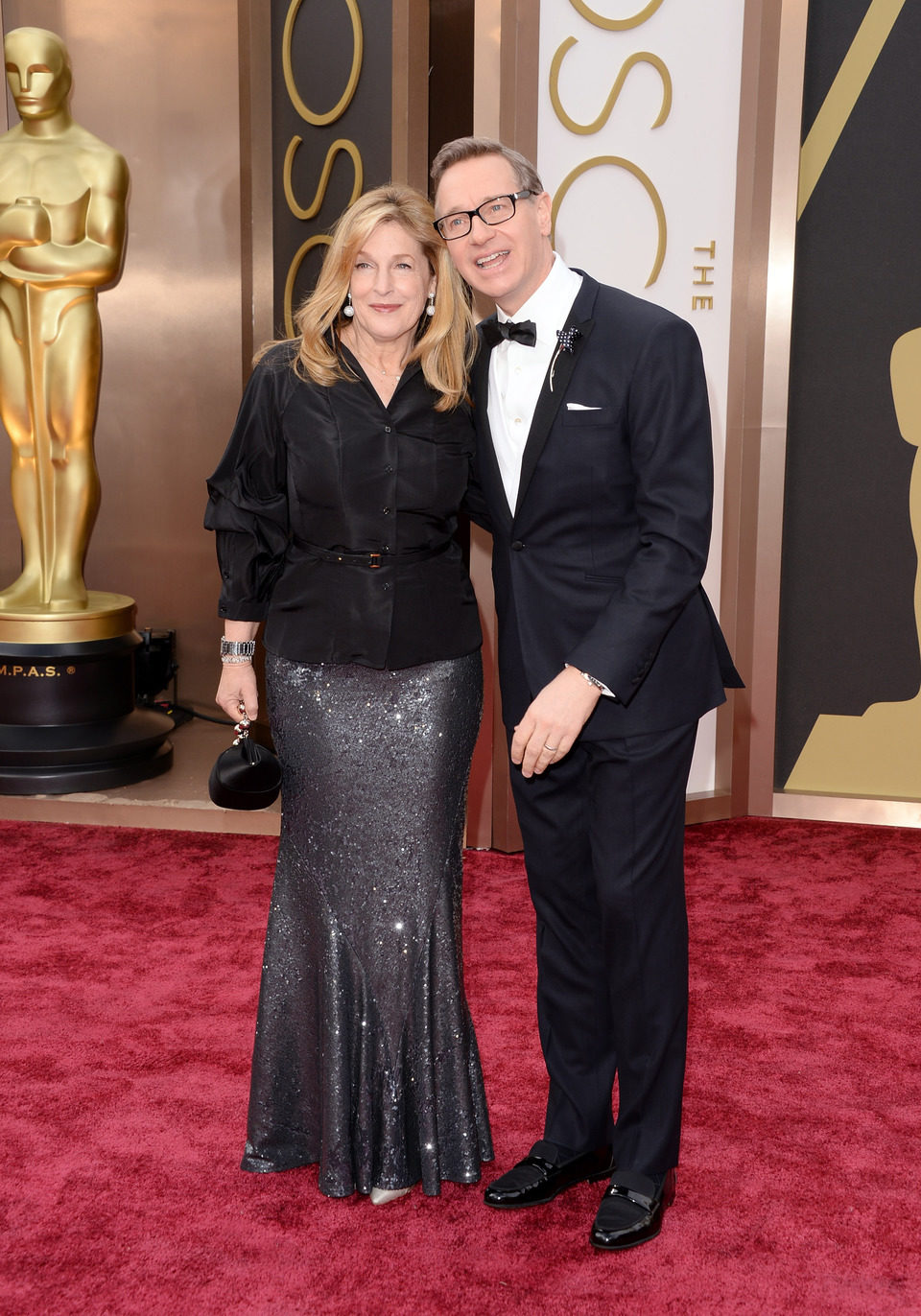 Laurie Karon y Paul Feig en los Oscar 2014