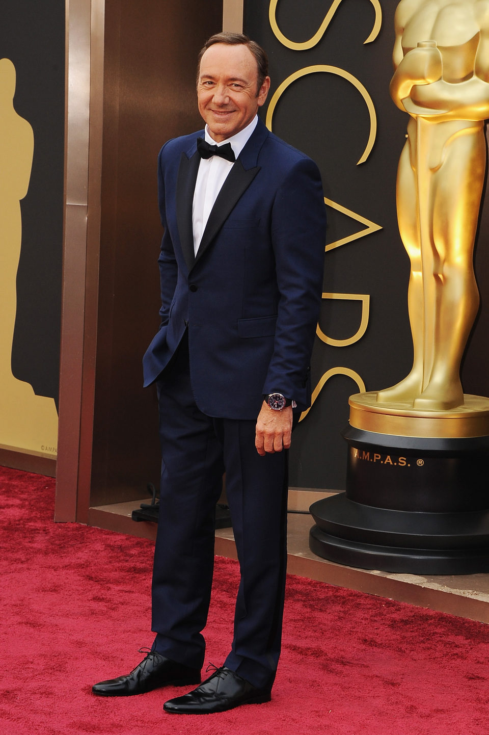 Kevin Spacey en la alfombra roja de los Oscar 2014