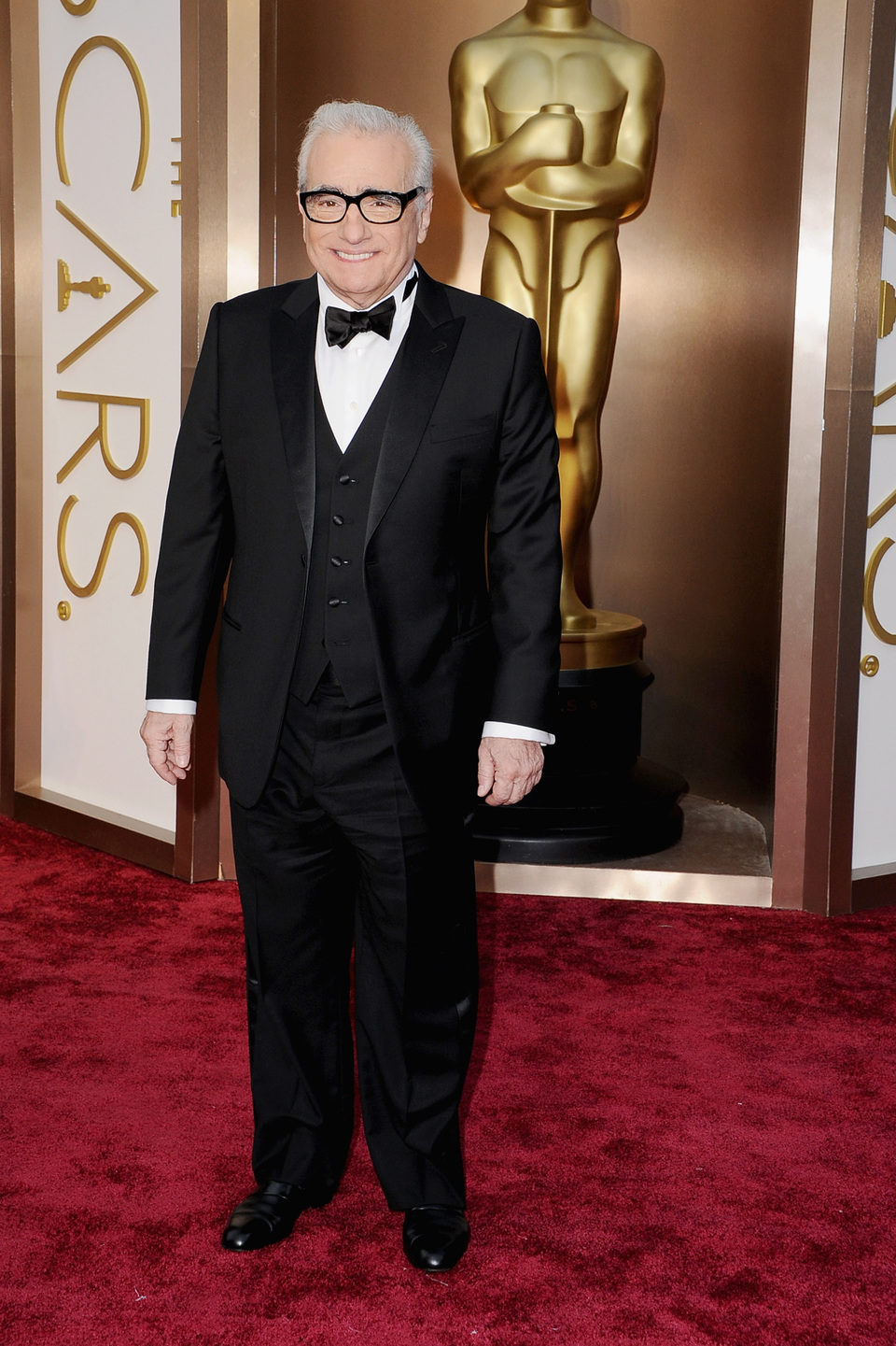 Martin Scorsese en la alfombra roja de los Oscar 2014