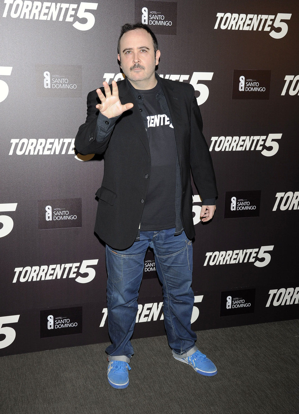 Carlos Areces en la celebración del fin del rodaje de 'Torrente 5'