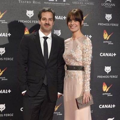 Alexandra Jiménez y su pareja, Luis Rallo, en los Premios Feroz 2015