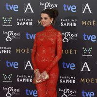 Macarena Gómez en la alfombra roja de los Goya 2015