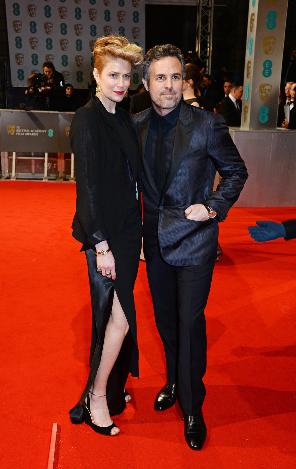 Mark Ruffalo y Sunrise Coigney en los BAFTA 2015