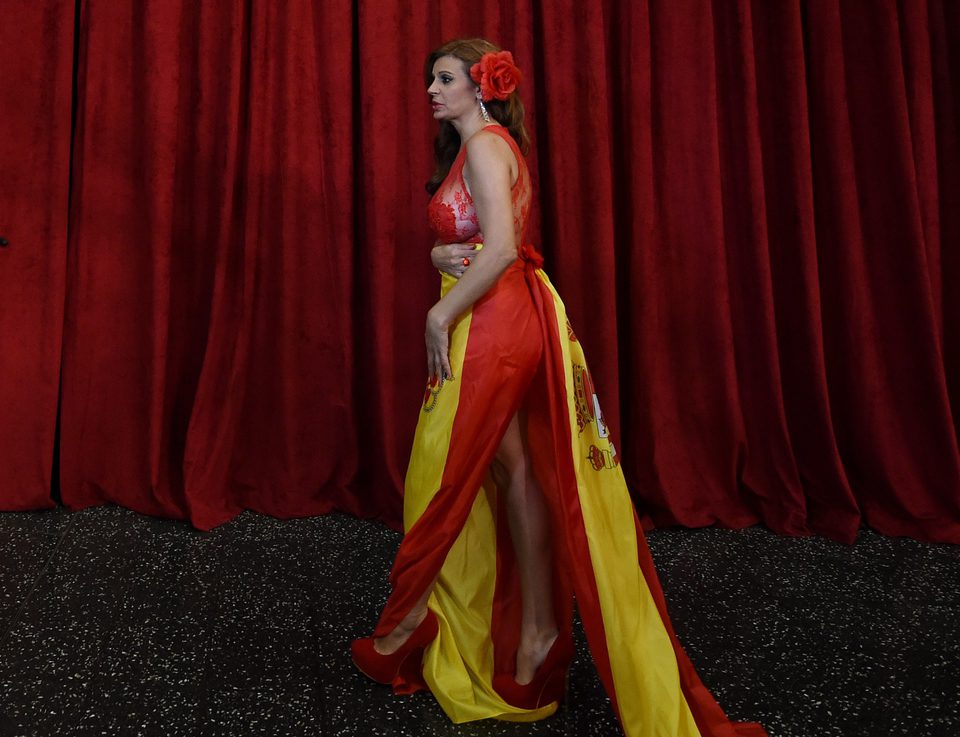 Sonia Monroy en la alfombra roja de los Oscar 2015