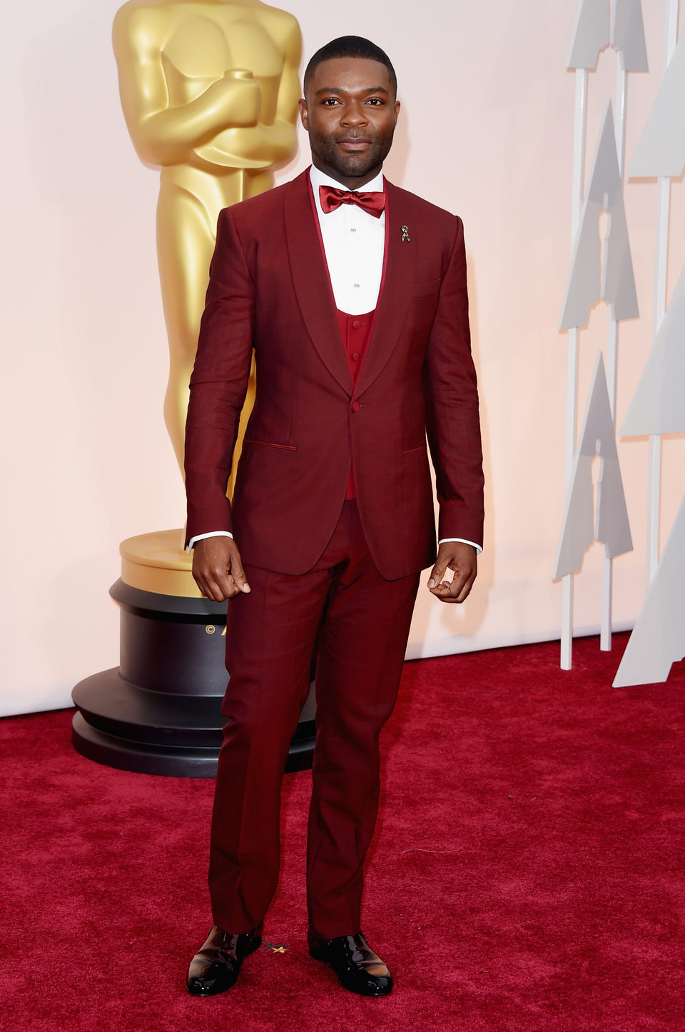 David Oyelowo en la alfombra roja de los Oscar 2015