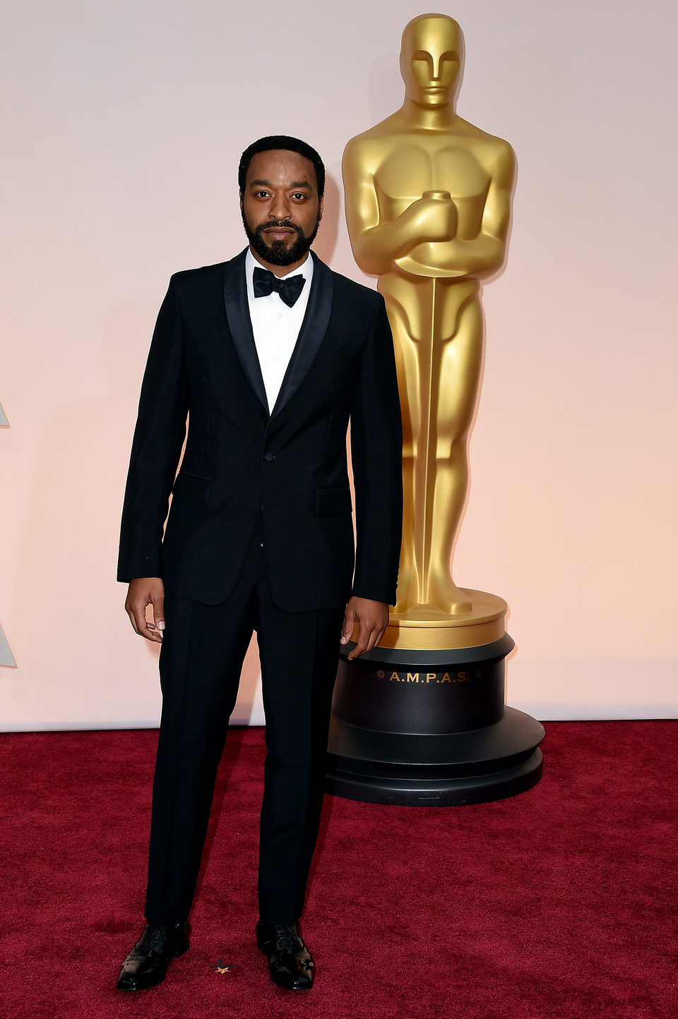 Chiwetel Ejiofor posa en la alfombra roja de los Oscar 2015