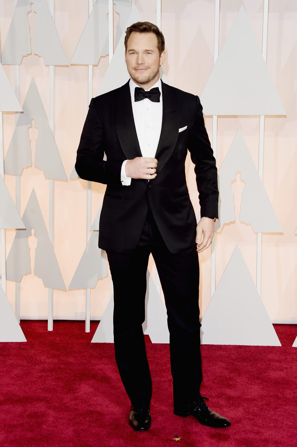 Chris Pratt en la alfombra roja de los Oscar 2015