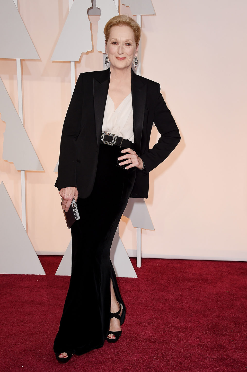 Meryl Streep en la alfombra roja de los Oscar 2015