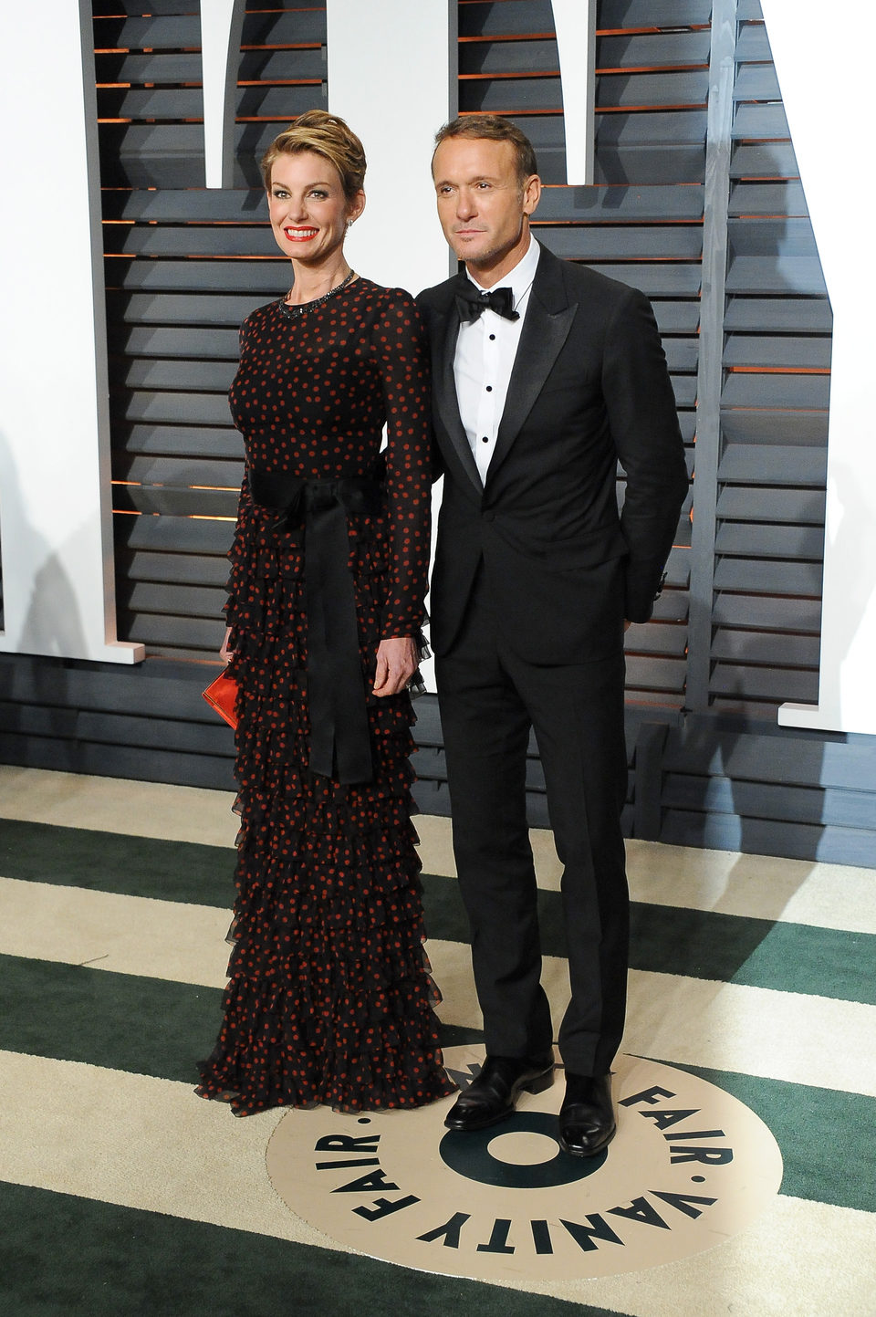 Tim McGraw y Faith Hill en la alfombra roja de los Oscar 2015