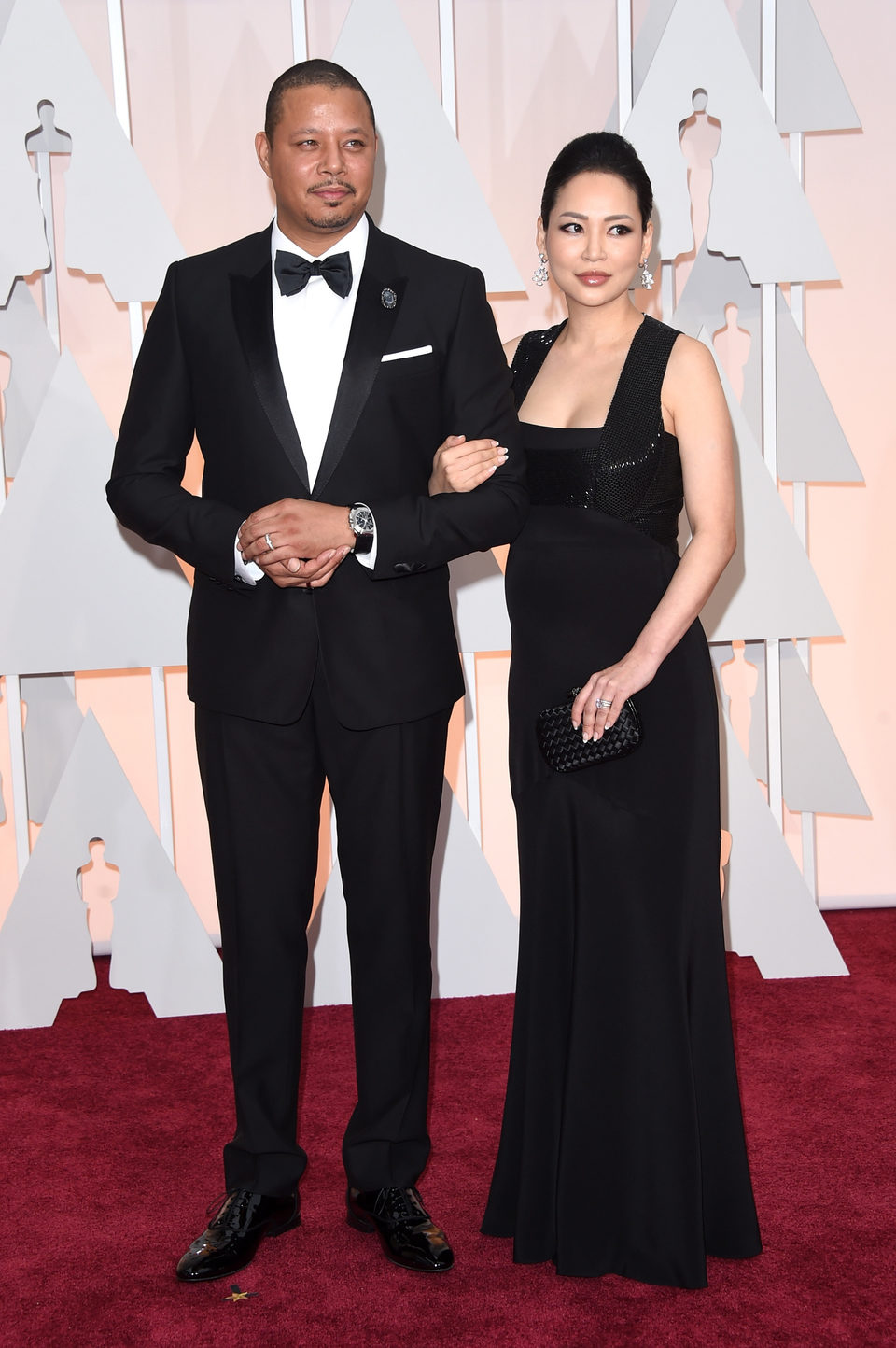 Terrence Howard y Miranda Howard en la alfombra roja de los Oscar 2015