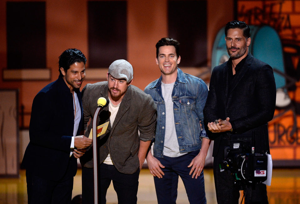 El reparto de 'Magic Mike XXL' durante la ceremonia de los MTV Movie Awards 2015