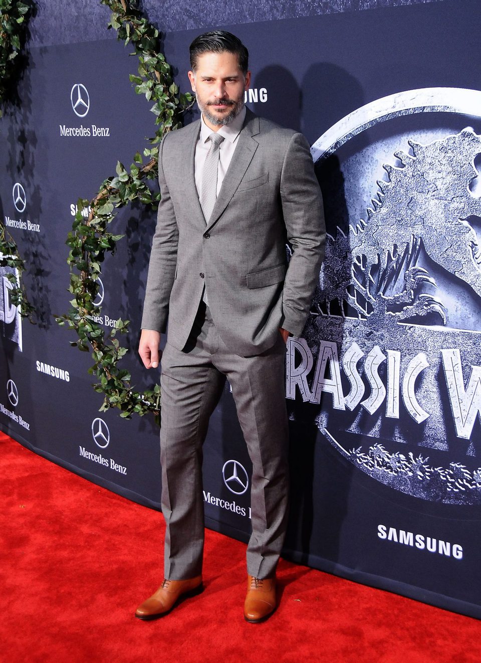 Joe Manganiello en el photocall de la premiere de 'Jurassic World'