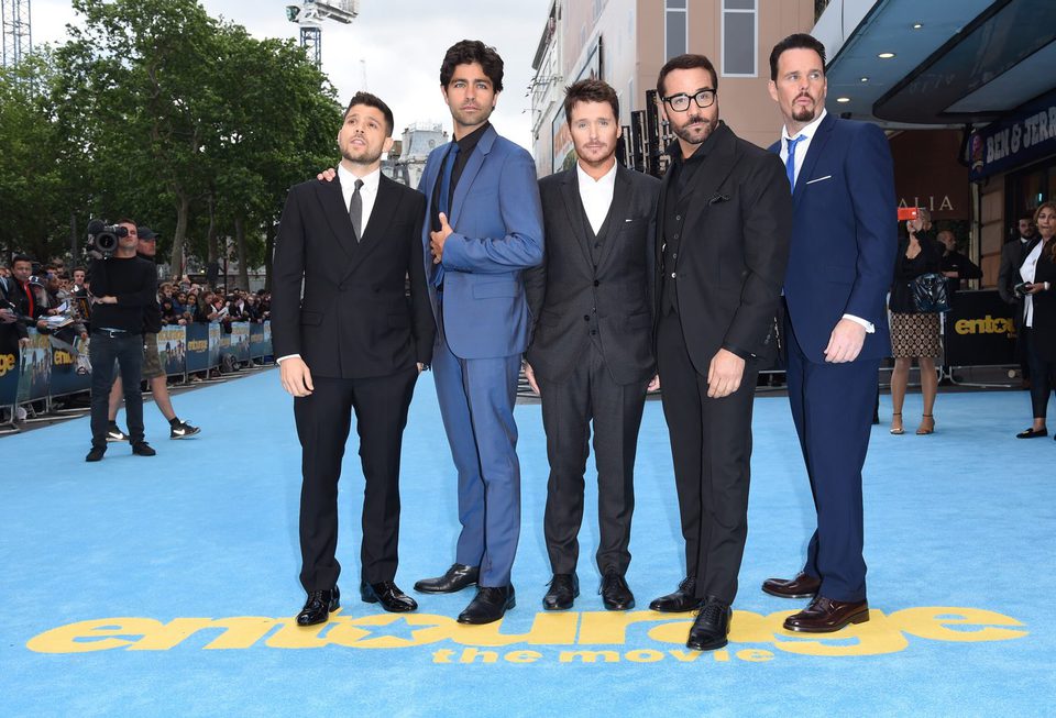 El reparto del film en la premiere europea de 'Entourage'