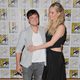 Jennifer Lawrence y Josh Hutcherson abrazados en la Comic-Con 2015