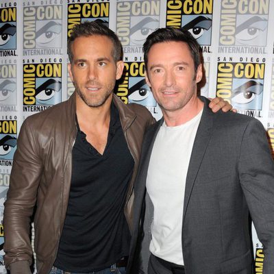 Ryan Reynolds y Hugh Jackman en la Comic-Con 2015