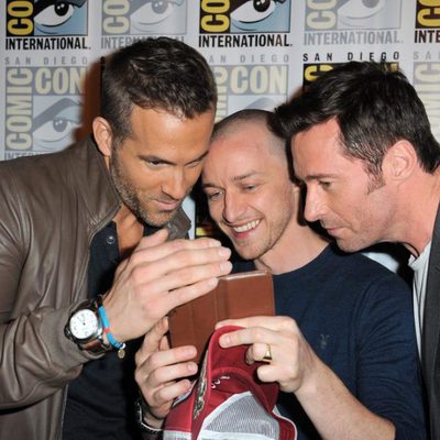 Ryan Reynolds, James McAvoy y Hugh Jackman en la Comic-Con 2015