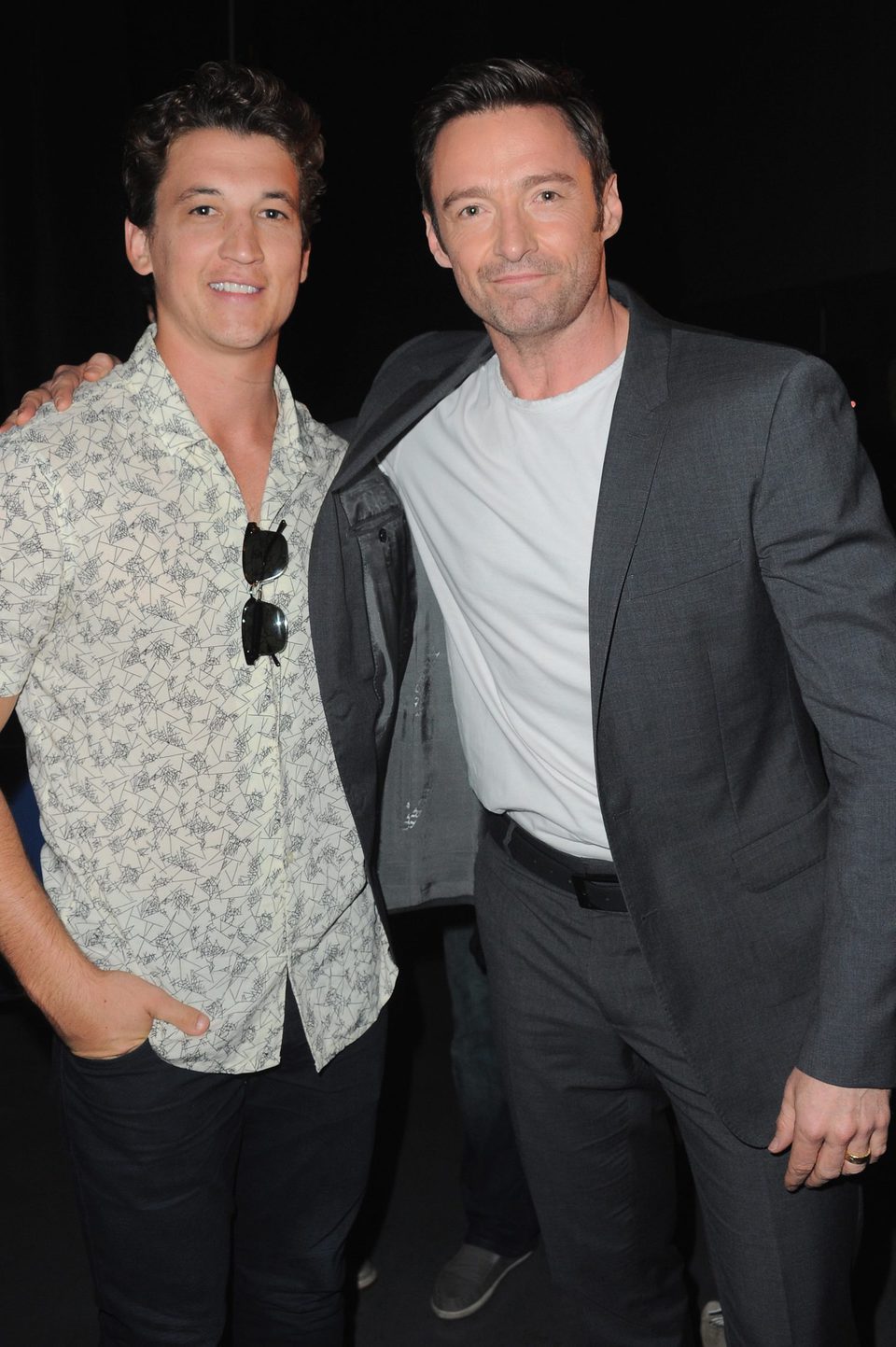 Miles Teller y Hugh Jackman en la Comic-Con 2015